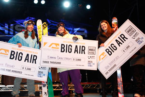 Rose Battersby on Big Air Podium at AFP World Championships