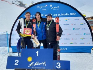 Third place finish for Adam Hall at FIS Para Alpine Slalom World Cup