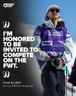 Two time Winter Olympian Finn Bilous announced as 2023 Freeride World Tour Wildcard 