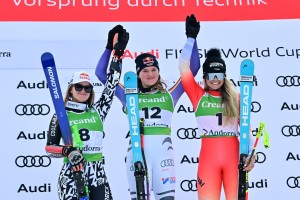 Alice Robinson back on the podium with a blistering second place in the Women’s Super G in Andorra  